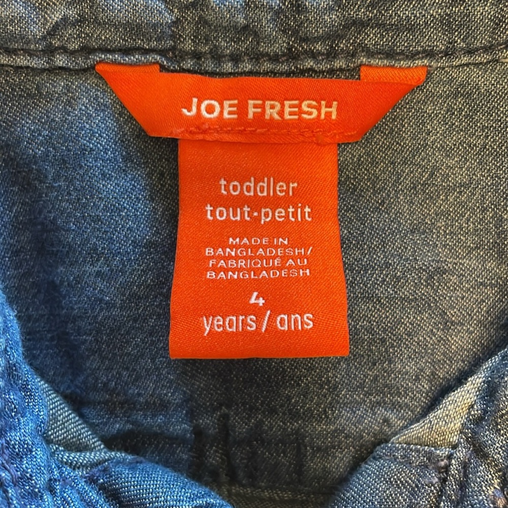 Cute Fall Denim Look Dress - Picture 3 of 4